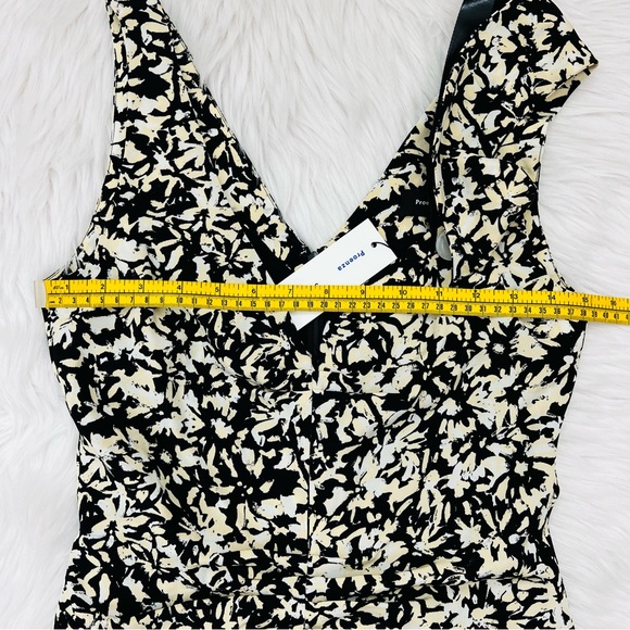 NWT Proenza Schouler Asymmetric Flower-Print Silk Top - Picture 10 of 14